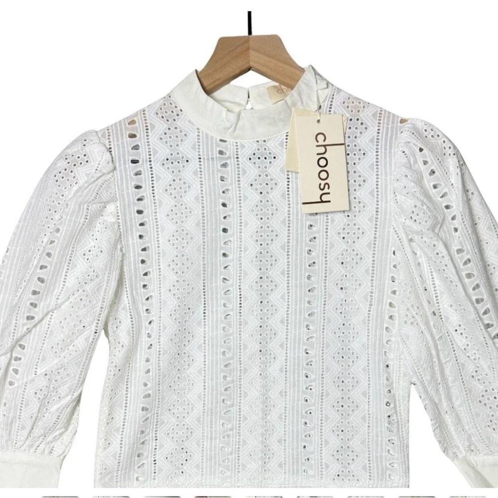 Choosy White Eyelet Lace Top